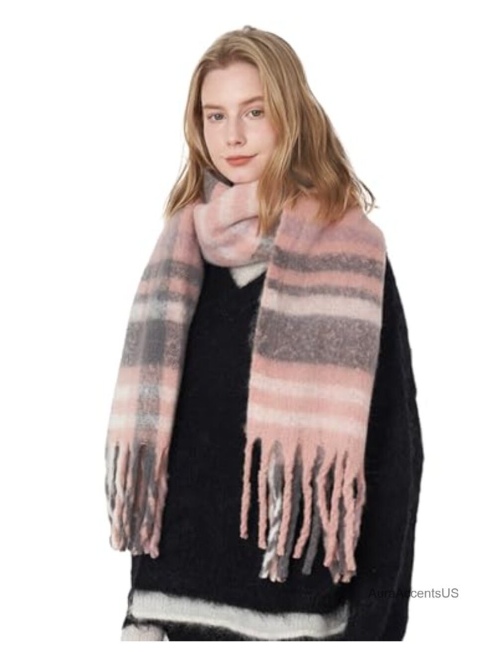 Oversized Chunky Knit Winter Scarf Wrap Shawl | Acrylic Cashmere Feel
